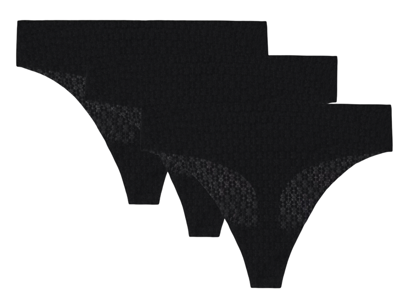 Trusser Under Armour SOLID Thong 3 Pack Sort | 1390412-001