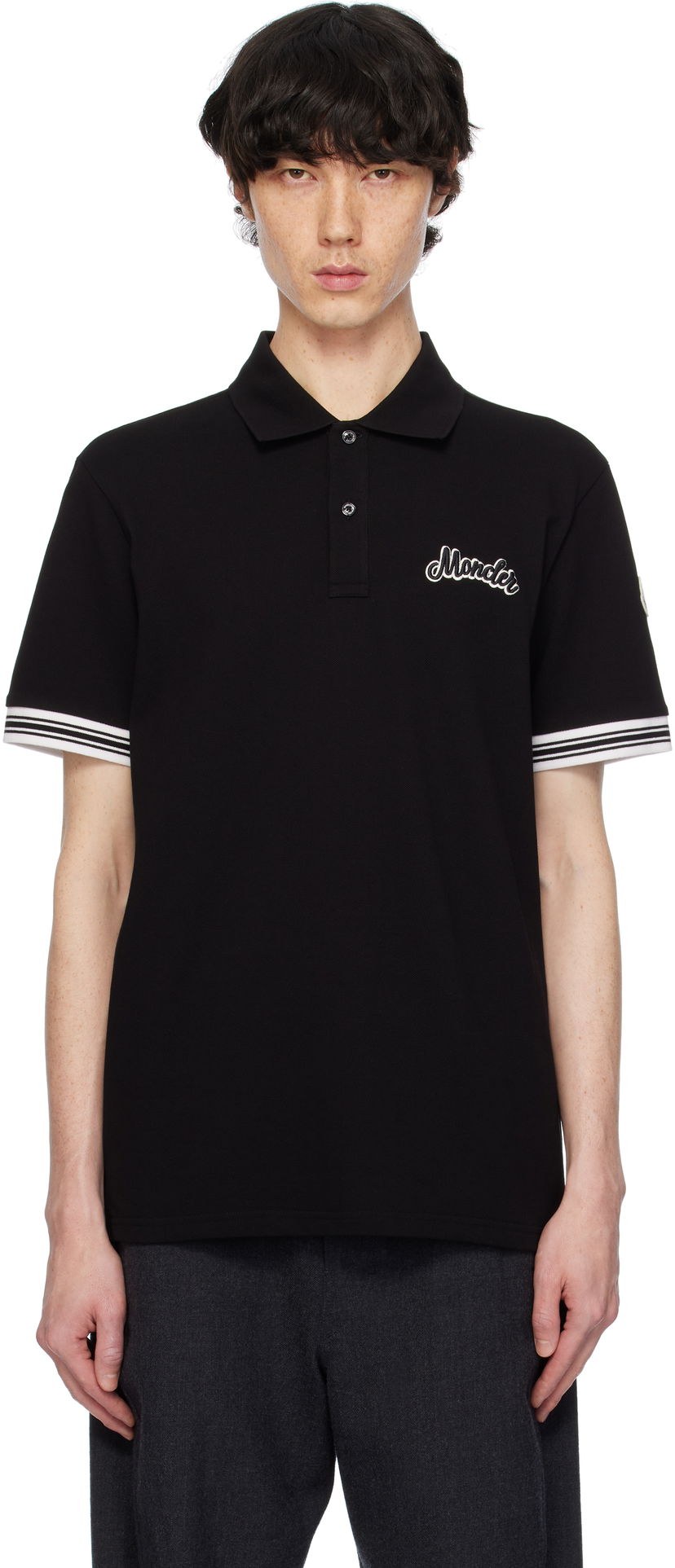 Polo skjorte Moncler Archivio Short Sleeve Polo Sort | K10918A00006899UR