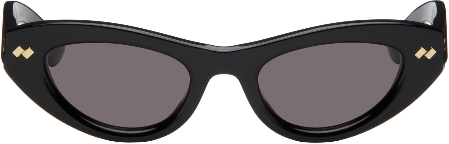 Solbriller Bottega Veneta Bottega Veneta Bold Ribbon Stud Cat Eye Sunglasses Sort | BV1350S-001, 0