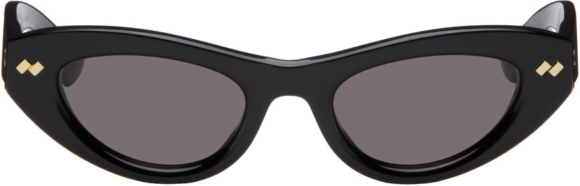 Solbriller Bottega Veneta Bottega Veneta Bold Ribbon Stud Cat Eye Sunglasses Sort | BV1350S-001