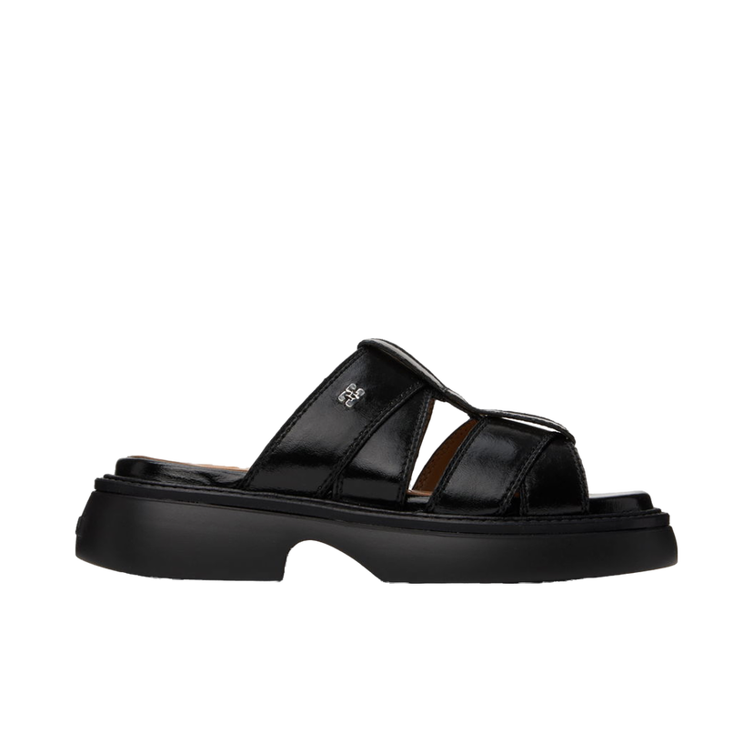 Sneakers og sko GANNI Mule Leather Sandals Sort | S2623