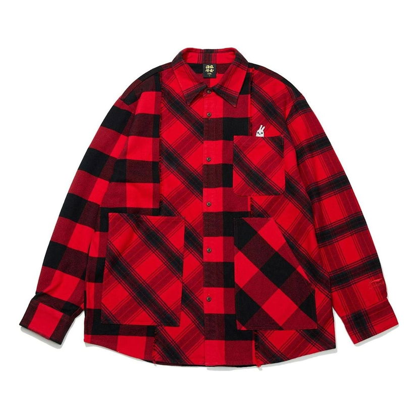 Skjorte Li-Ning Plaid Leisure Shirt Rød | ASHT001-1
