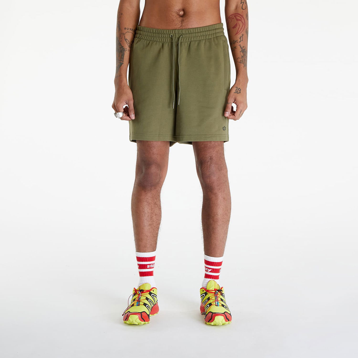 Shorts adidas Originals Premium Essentials Frote Short Focus Olive Grøn | IR7878, 0