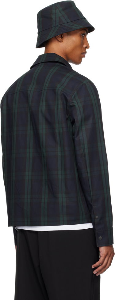 Skjorte Moncler Moncler Checked Cotton Gabardine Overshirt Grøn | K20912F00007M7484, 2