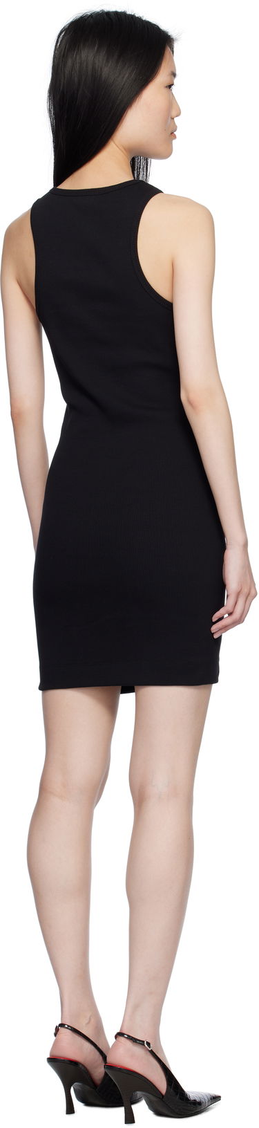 Kjole Moschino Moschino Jeans Stretch Cotton Logo Minidress Sort | 251K10431, 2