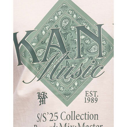 T-shirt Karl Kani Karl Kani Music Paisley Print T-Shirt Beige | KK-PD00005356, 1