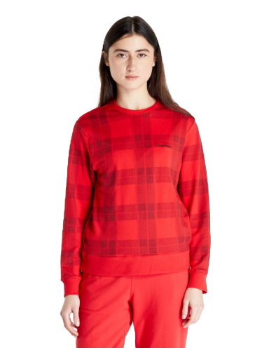 Sweatshirt CALVIN KLEIN Mc Holiday Sweatshirt Textured Rød | QS6953E 5VN