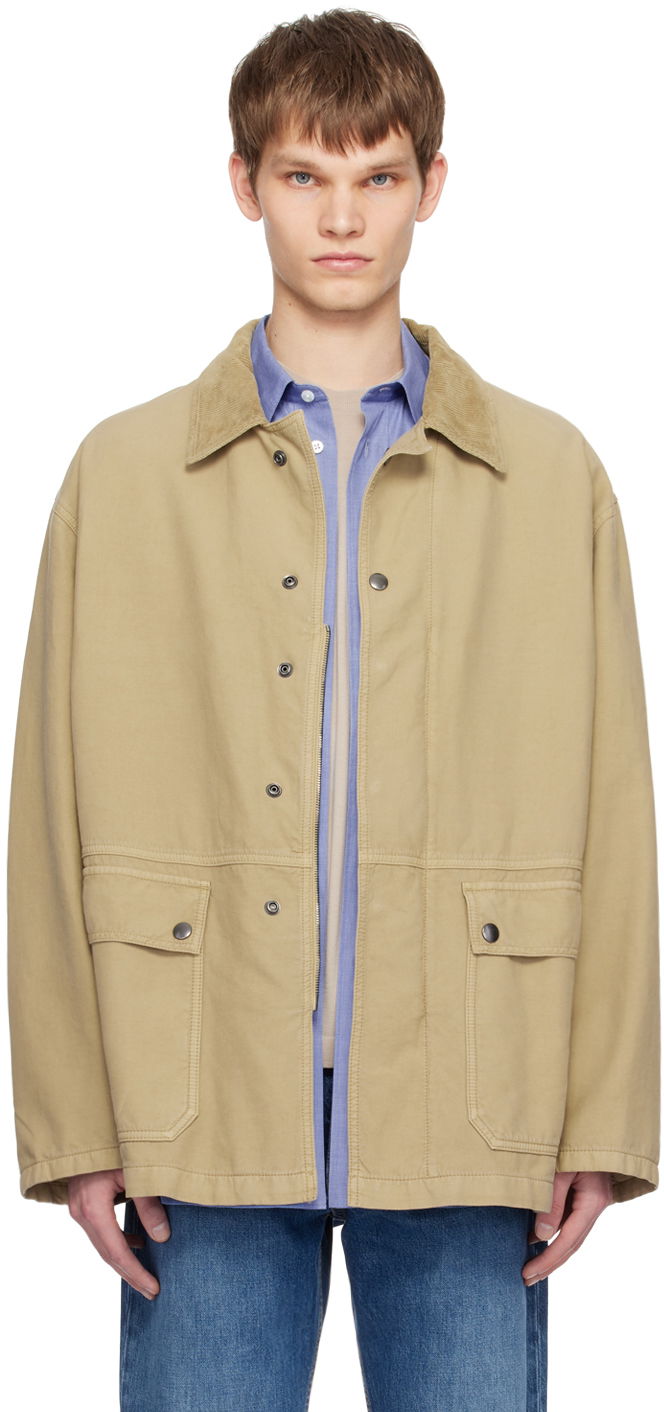 Jakke The Row Corduroy Collar Cotton Jacket Beige | 618-W2965