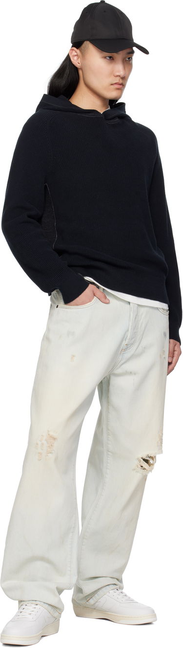 Sweater rag & bone rag & bone Gabe Spliced Hoodie Mørkeblå | MBS25S026SD26, 3