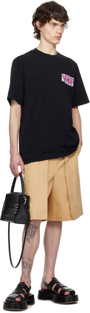 T-shirt JW Anderson JW Anderson 'JWA' Lace Trim T-Shirt Sort | JT0272-PG1551, 3