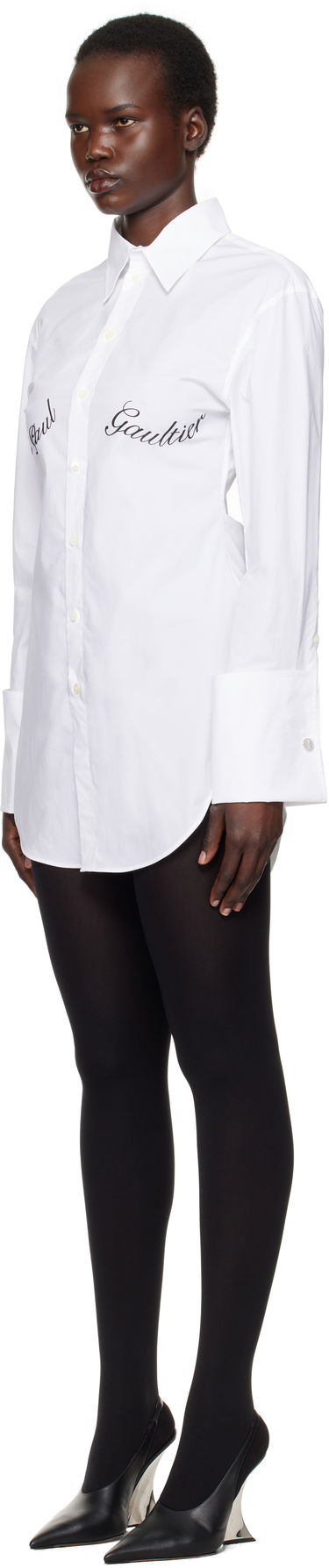 Skjorte Jean Paul Gaultier Jean Paul Gaultier Print Shirt Hvid | 25/33-F-CH088I-C071-01, 3