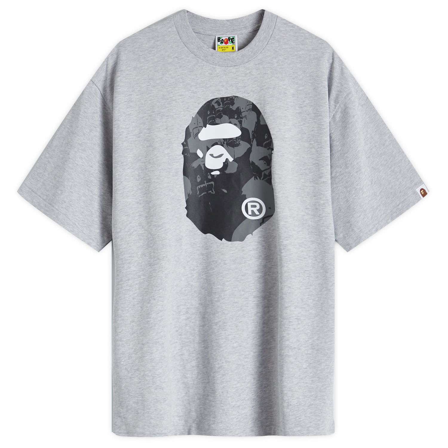 T-shirt BAPE Shark College Logo T-Shirt Grå | 001TEK801306M-GRA, 0