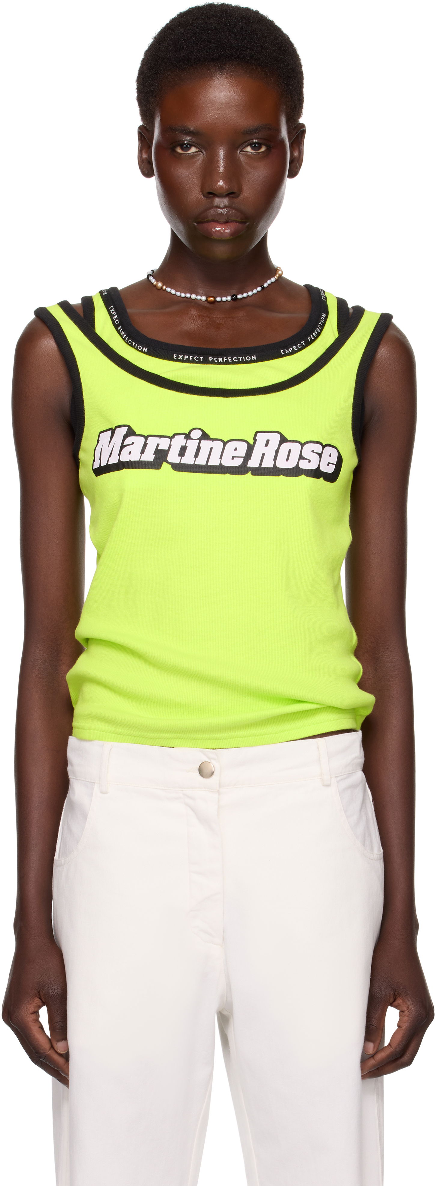 Tanktop Martine Rose Martine Rose Folded Vest Tank Top Gul | 634JS03404, 0