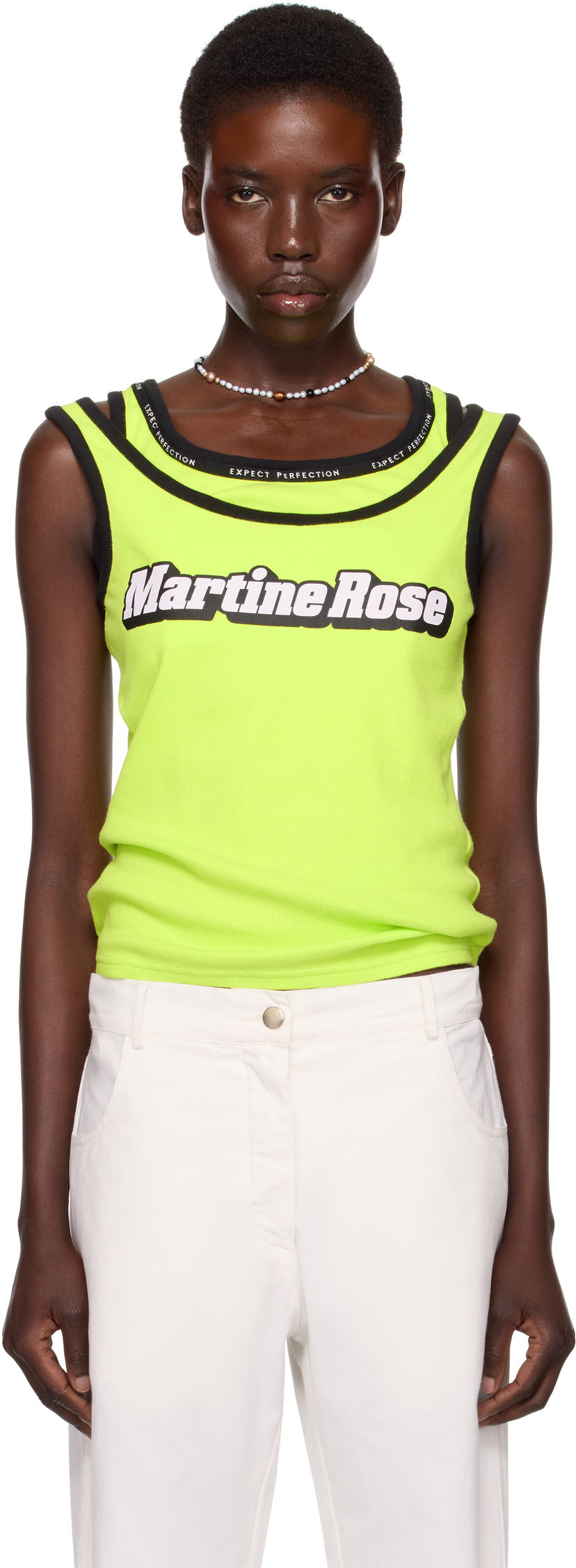 Tanktop Martine Rose Martine Rose Folded Vest Tank Top Gul | 634JS03404