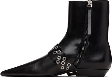 Sneakers og sko Jil Sander Jil Sander Eyelet Buckle Ankle Boots Sort | J15WU0105_P8226, 2