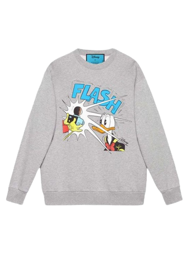 Sweater Gucci Disney x Donald Duck x Crewneck Grå | 623245 XJDAJ 1230