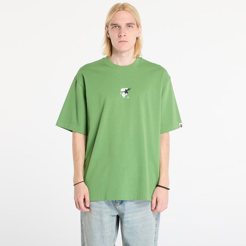 T-shirt BAPE Bape Sta Ape Face Relaxed Fit Tee Grøn | 001TEL801321MGRN