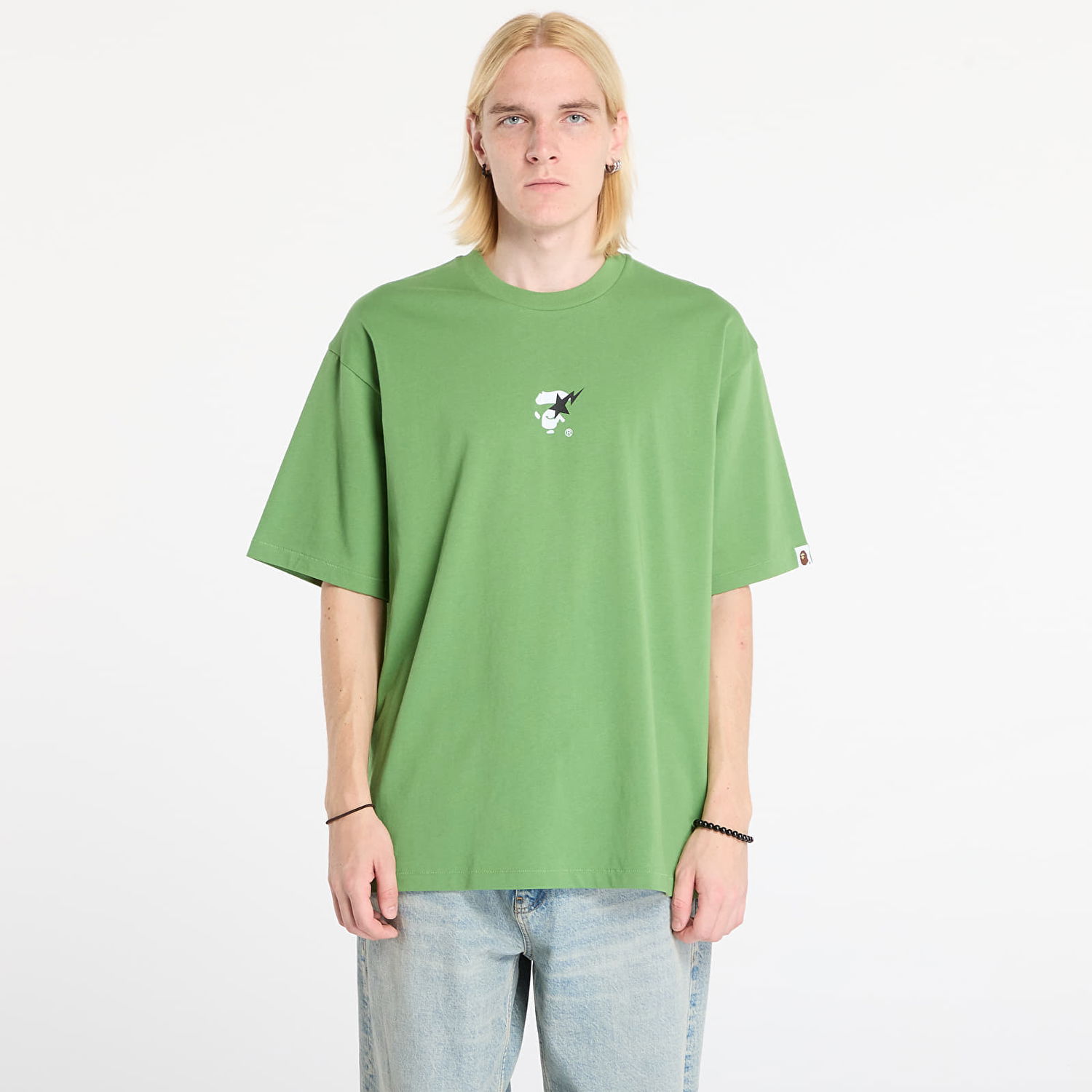 T-shirt BAPE Bape Sta Ape Face Relaxed Fit Tee Grøn | 001TEL801321MGRN, 0