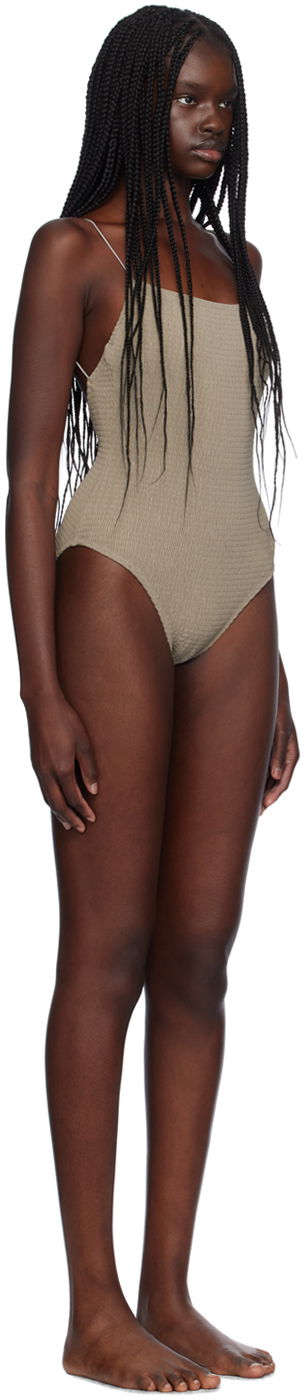 Badetøj TOTEME TOTEME Women's Smocked One-Piece Swimsuit Grøn | 241-WSW1080-FB0130, 1