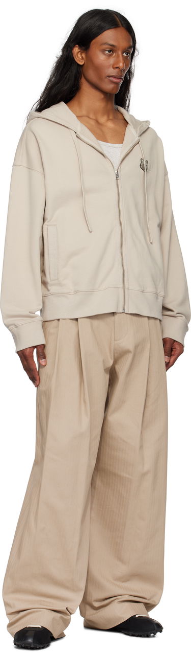 Sweatshirt MAISON KITSUNÉ Maison Kitsuné Bold Fox Head Patch Oversize Fullzip Hoodie Beige | OM02138KM0001, 3