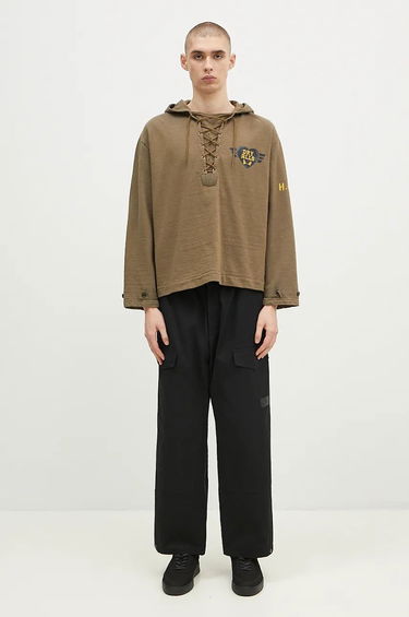 Sweatshirt Human Made Lace-Up Hooded Pullover Grøn | HM28CS007, 4