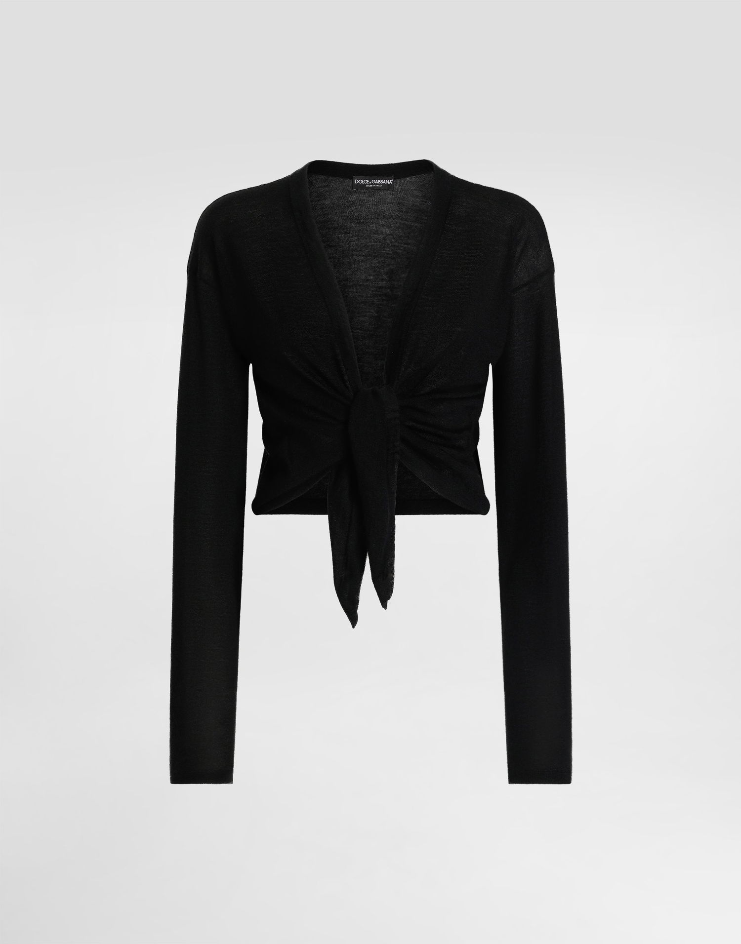 Sweater Dolce & Gabbana Dolce & Gabbana Cashmere Tie Cardigan Sort | FXV98TJBW0IN0000, 0