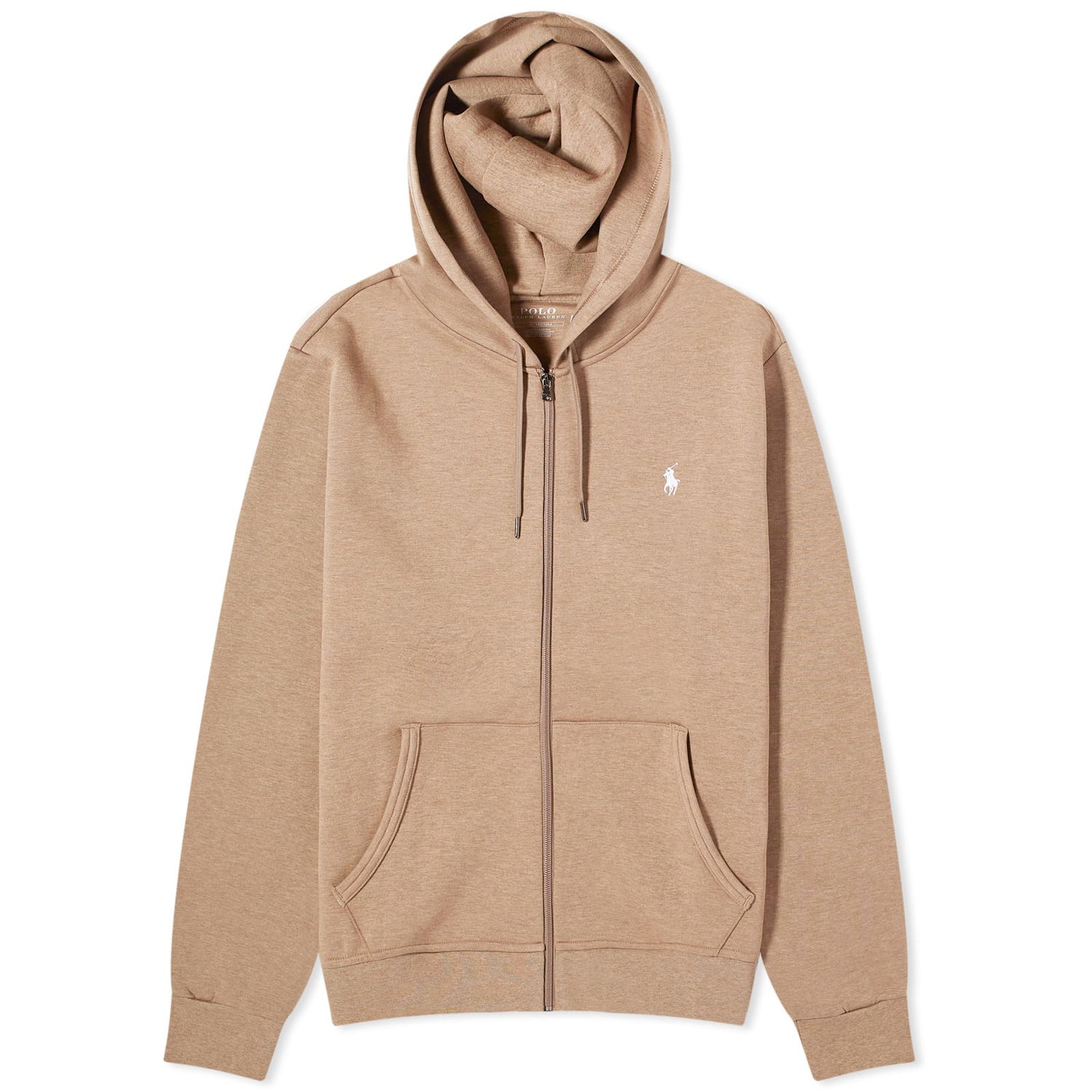 Sweatshirt Polo by Ralph Lauren Double Knit Hoodie "Dark Taupe Heather" Beige | 710881517029, 0