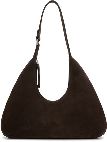 Skuldertaske BY FAR BY FAR Amber Suede Shoulder Bag Brun | MWBSB001KL009BR054PL, 0