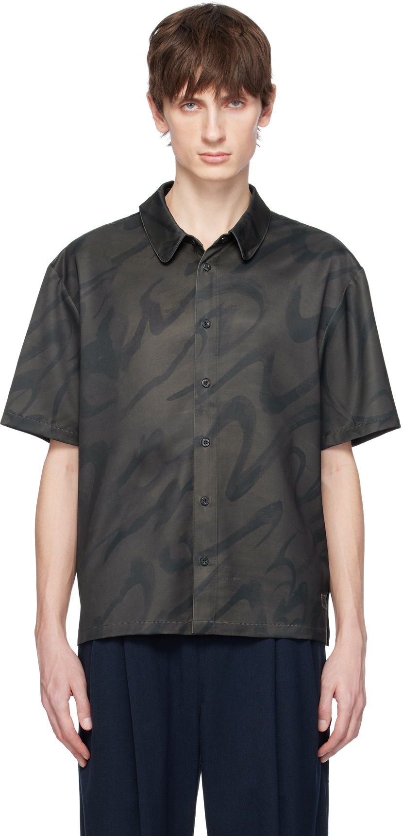 Skjorte Dime Dime Chilling Satin Shirt Grøn | DIMESP259BLK