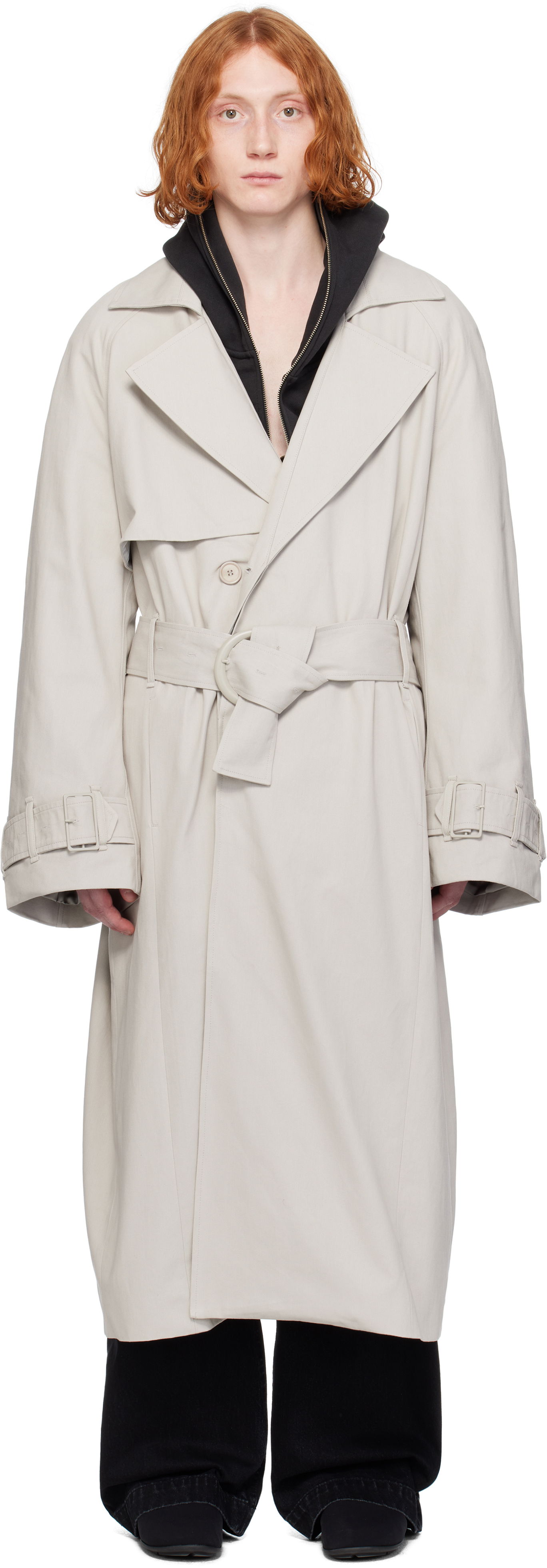 Trenchcoat Entire Studios Entire Studios Goodman Trench Coat Beige | ES2645LG, 0