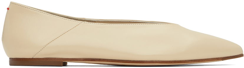 Tøj Aeyde Aeyde Moa Ballerina Flats Beige | A11-FL-VNCP08FL-0119-100-007