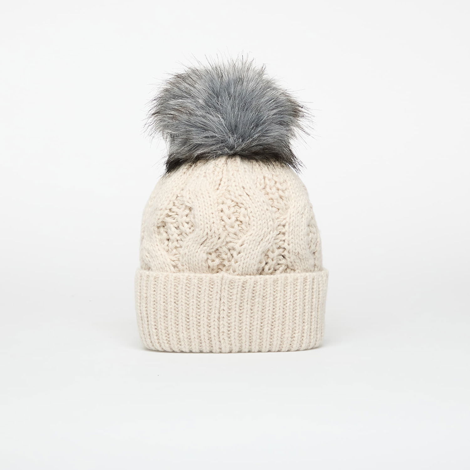 Beanie Columbia Boundless Days Cable Knit Pom Beanie Beige | 2092641278, 1