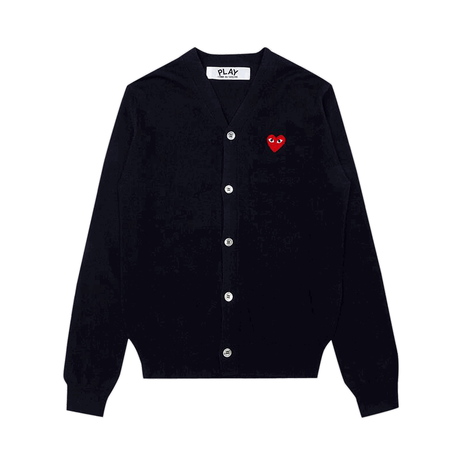 Sweater Comme des Garçons PLAY Knit Cardigan Red Heart Mørkeblå | AZ N008 051 2, 0
