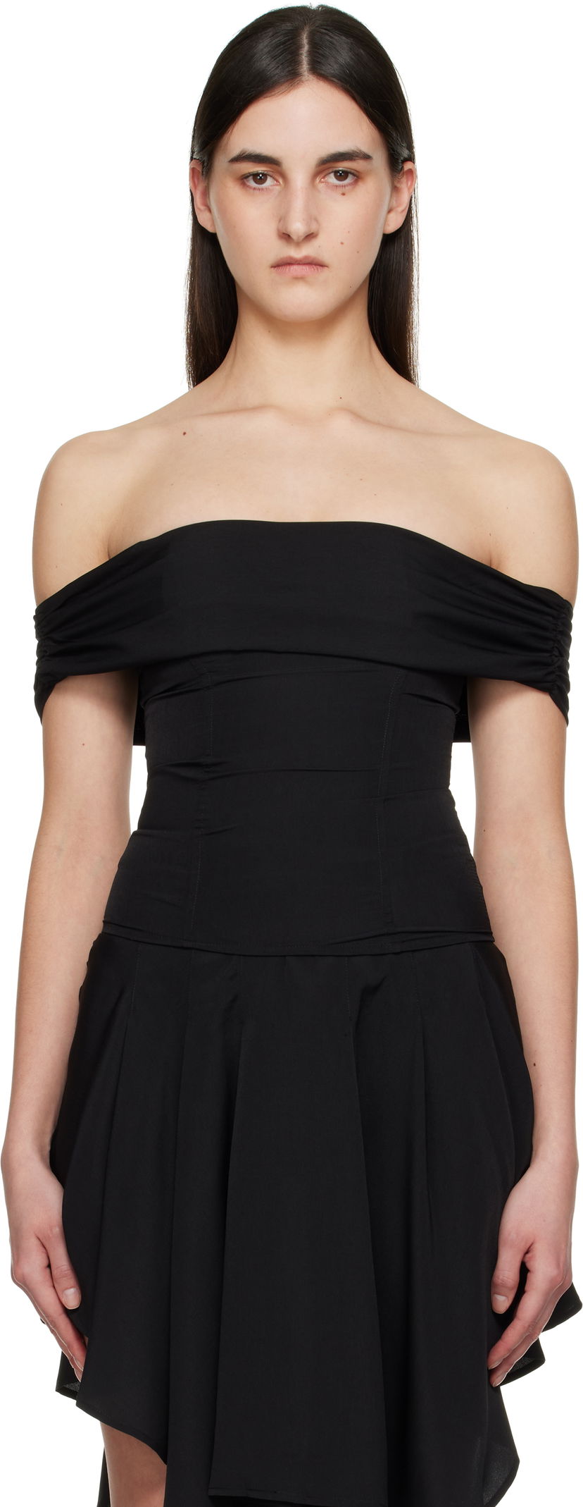 Kjole Miaou Miaou Magda Off-The-Shoulder Top Sort | 7090GGTBLK