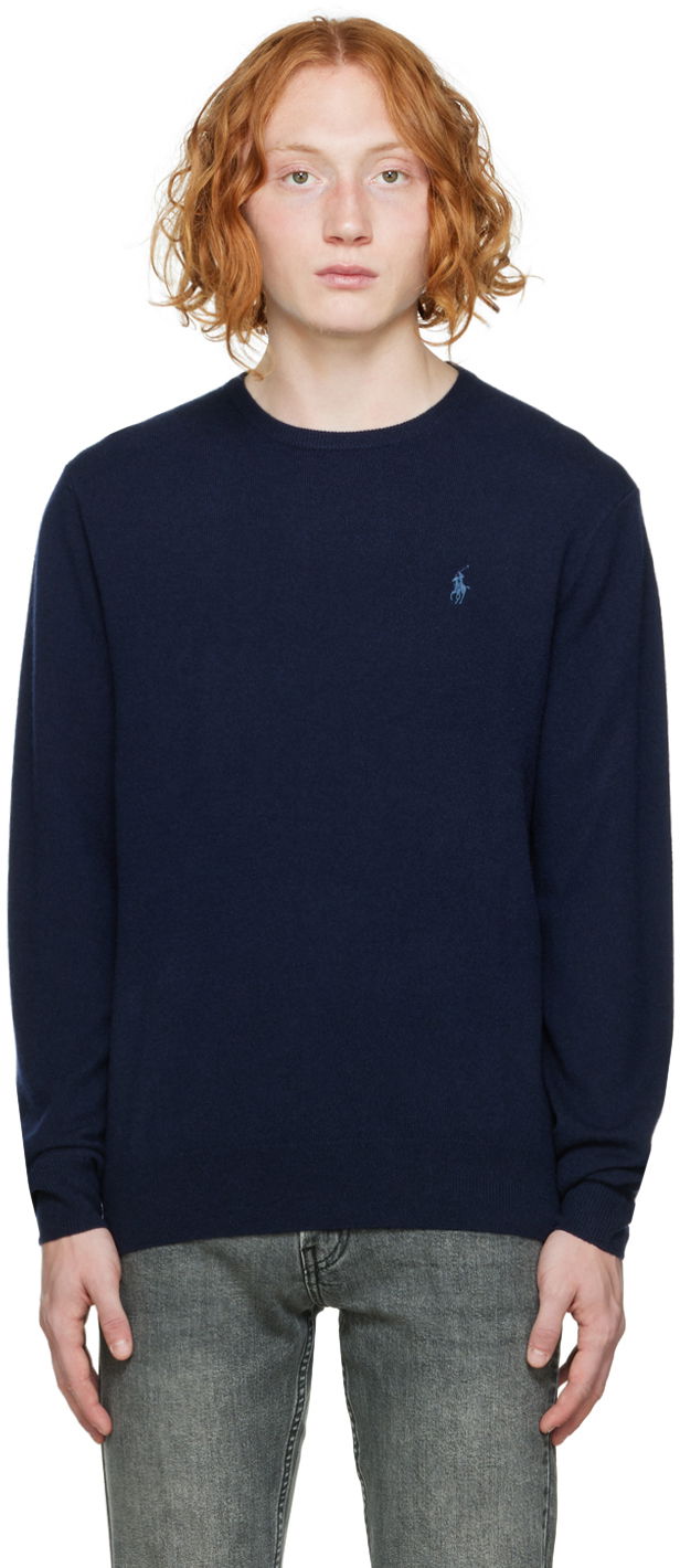 Sweater Polo by Ralph Lauren Crewneck Mørkeblå | 710876714001, 0