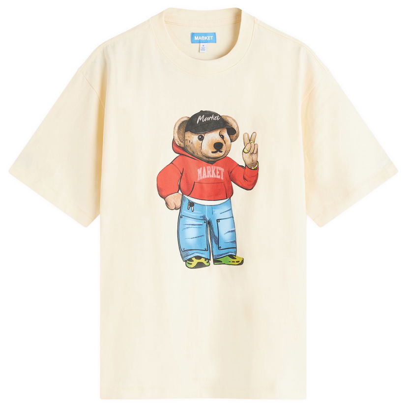 T-shirt MARKET MARKET Fit Check Bear T-Shirt Beige | 399002171-CRE