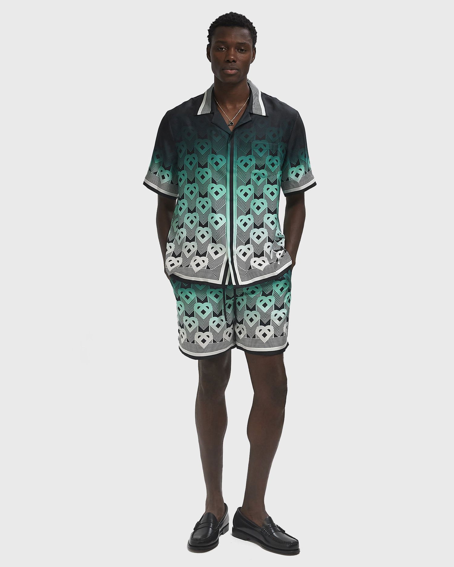 Shorts Casablanca Printed Drawstring Shorts Sort | MPF25-TR-012-01, 1