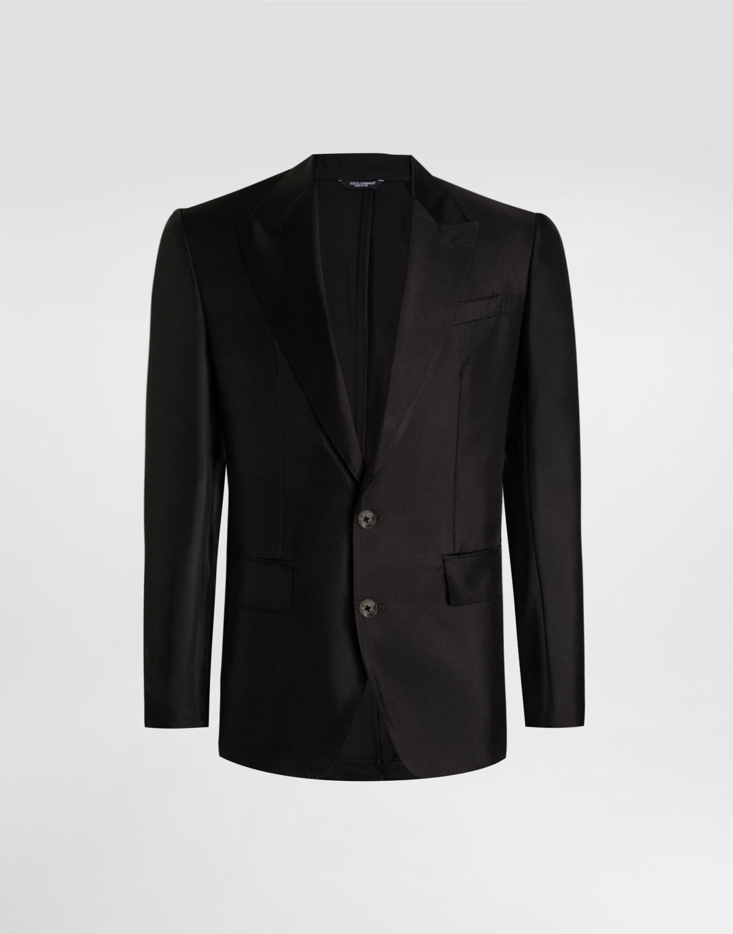 Jakke Dolce & Gabbana Dolce & Gabbana Sicilia Light Single-Breasted Silk Twill Jacket Sort | G2UQ8TFU10SN0000, 0
