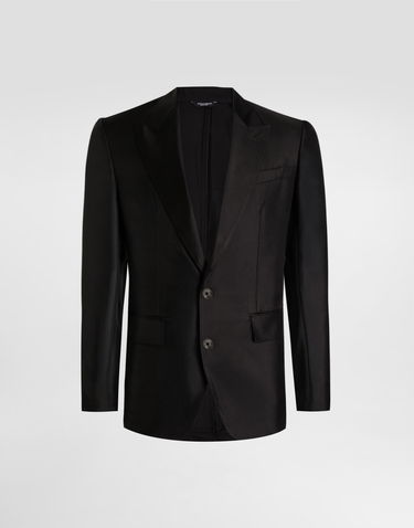 Jakke Dolce & Gabbana Dolce & Gabbana Sicilia Light Single-Breasted Silk Twill Jacket Sort | G2UQ8TFU10SN0000, 0