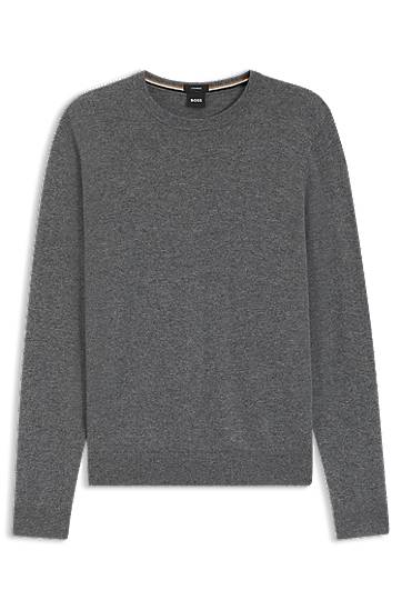 Sweater BOSS Regular-fit pure cashmere sweater Grå | 50546690