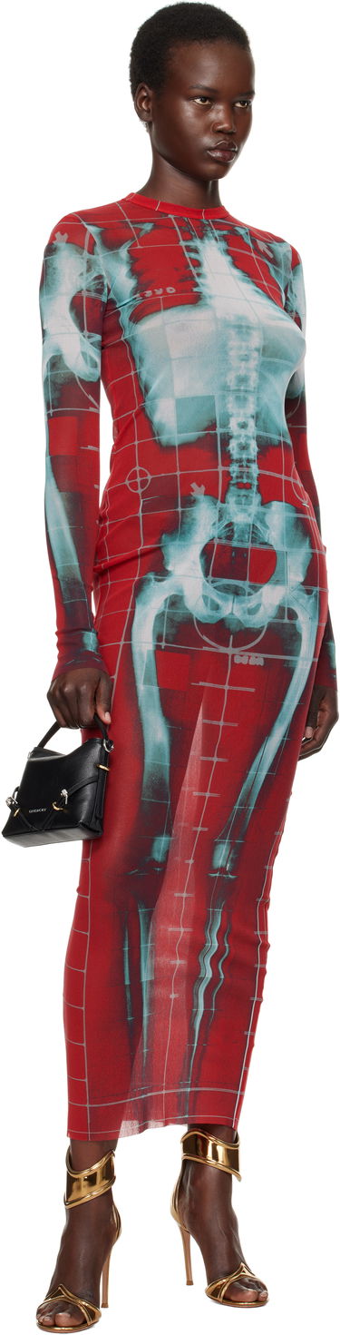 Kjole Jean Paul Gaultier Jean Paul Gaultier 'The Squeletor' Maxi Dress Rød | 25/33-F-RO309-T580-3058, 3