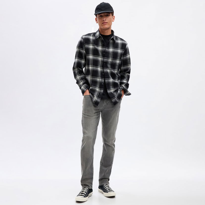 Jeans GAP Denim Pants Slim Grey Wash Grå | 749094-00