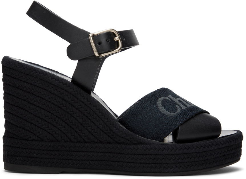 Tilbehør CHLOÉ Chloé Piia Wedge Heeled Sandals Sort | CHC24U01YKR, 0