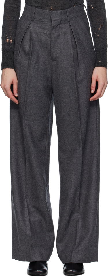 Bukser Maison Margiela MM6 Maison Margiela Tailored Wool Trousers Grå | S52KA0540 M35466, 0
