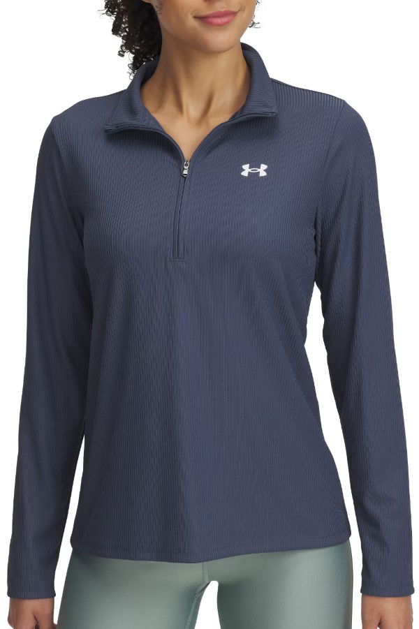 Sweatshirt Under Armour Tech Rib 1/2 Zip Pullover Blå | 1389857-044, 0