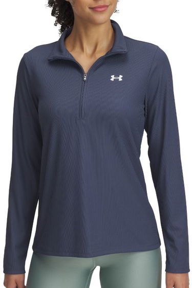 Sweatshirt Under Armour Tech Rib 1/2 Zip Pullover Blå | 1389857-044, 0