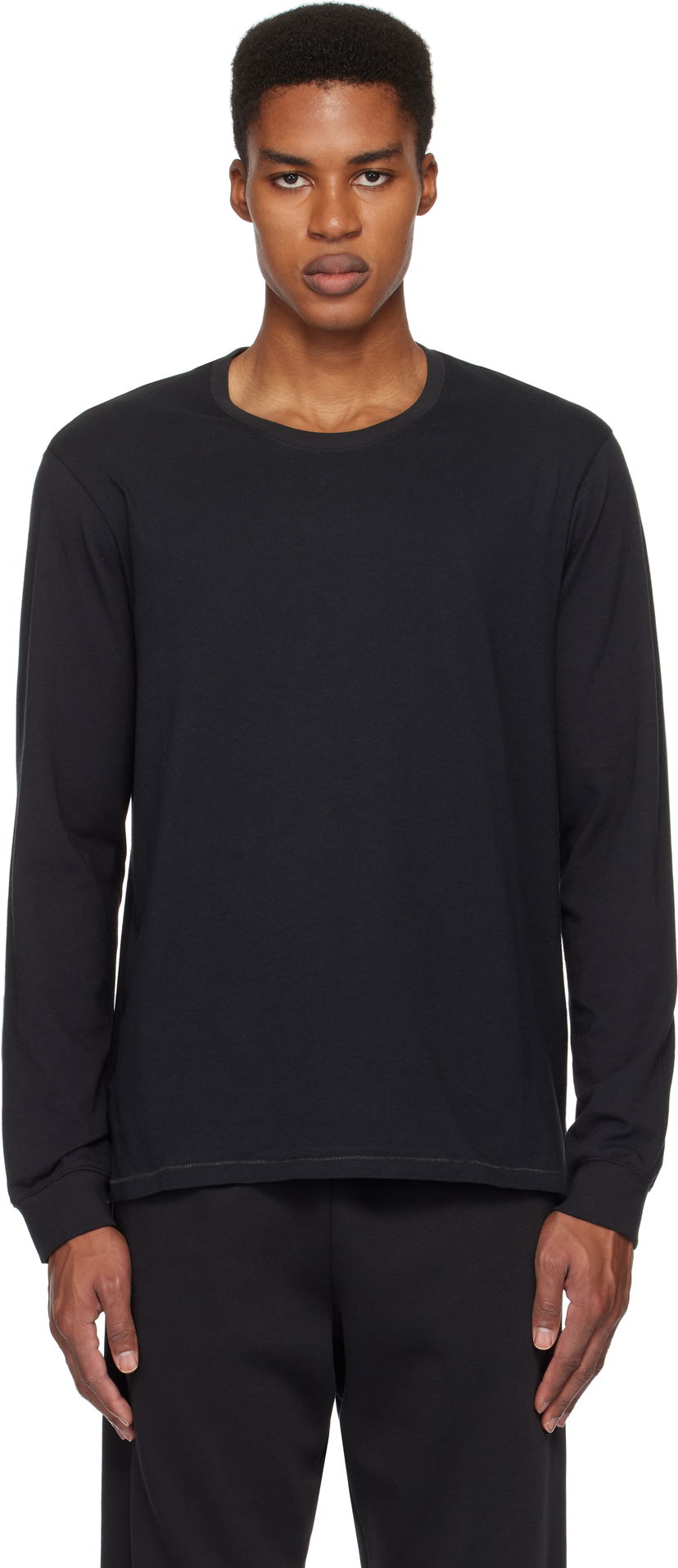 T-shirt SKIMS Cotton Classic Long Sleeve T-Shirt Sort | LS-LST-6350M