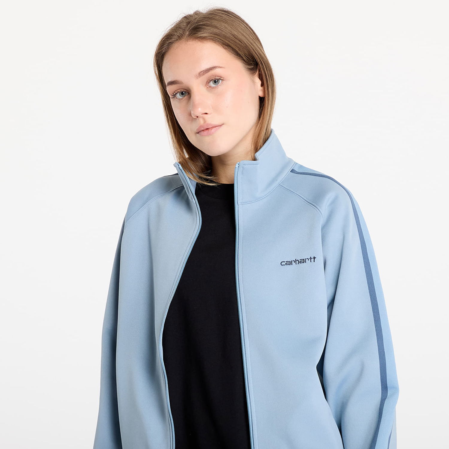 Sweatshirt Carhartt WIP Sweatshirt Bolan Jacket UNISEX Dusty Ice/ Positano S Turkis | I033926.2JNXX, 1