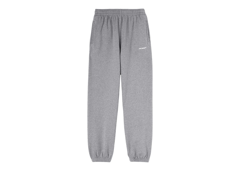 Joggingbukser Off-White Wave Outl Diag Slim Sweatpant Grey Grå | OMCH029C99FLE0110801