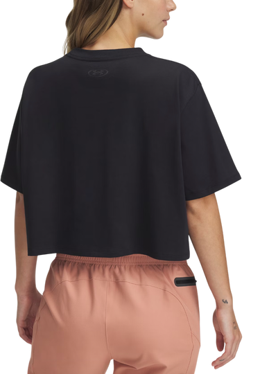 Crop top Under Armour Rival Short Sleeve Crop T-Shirt Sort | 1389721-001, 2